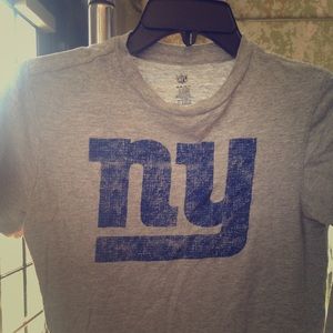 NFL NY giants boys m (10-12) gray & blue tee
